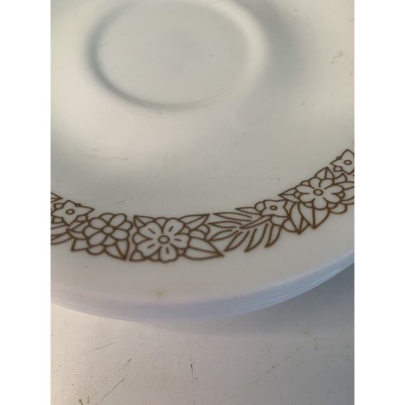 Set of 8 Corelle Woodland Brown Coffee Cups Saucers Open Handled Vintage Corning - Picture 11 of 11